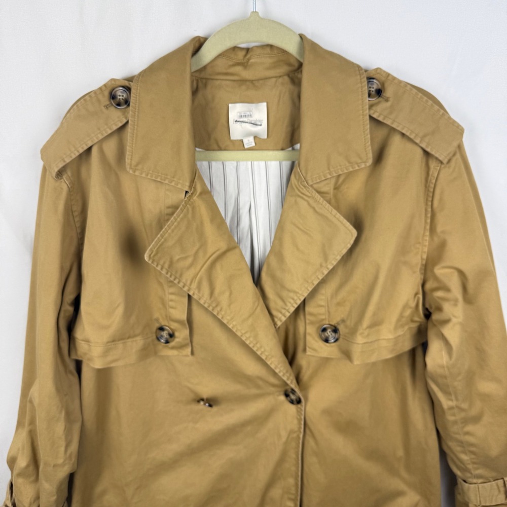 Favorite Daughter The Charles Trench Coat Small Oversized Classic MISSING BELT - Picture 5 of 13